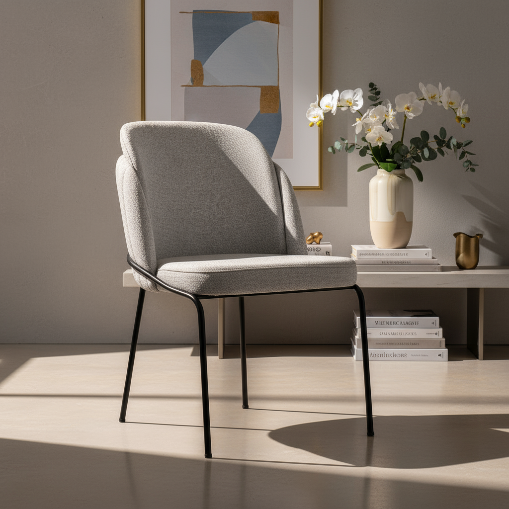 Açık Gri Modern Sandalye Görseli