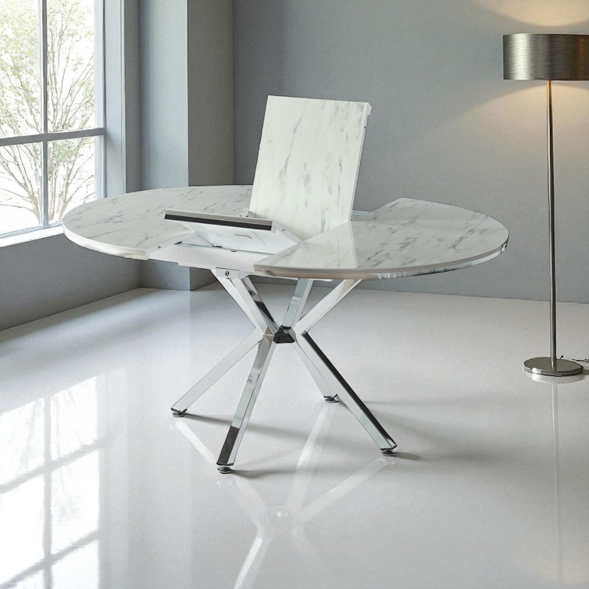 Zenit Plus Table Marmo Chrome