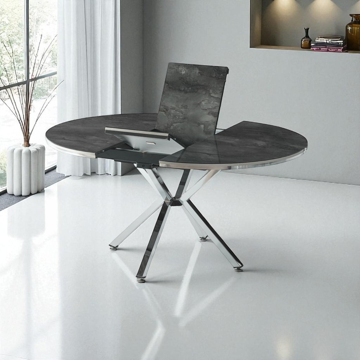 Zenit Plus Table Iron Chrome